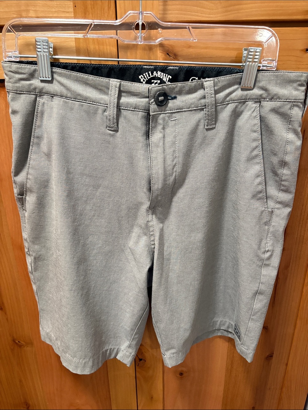 Billabong Men’s Gray Flat-Front Chino Shorts